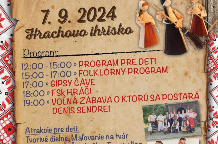 Podujatie: Oživme tradície dňa 07. 09. 2024 na Ihrisku v Hrachove