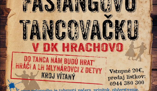 Fašiangová tancovačka dňa 01. 02. 2025 v kultúrnom dome v Hrachove  