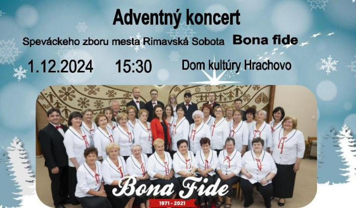 Adventný koncert dňa 01. 12. 2024 v kultúrnom dome v Hrachove